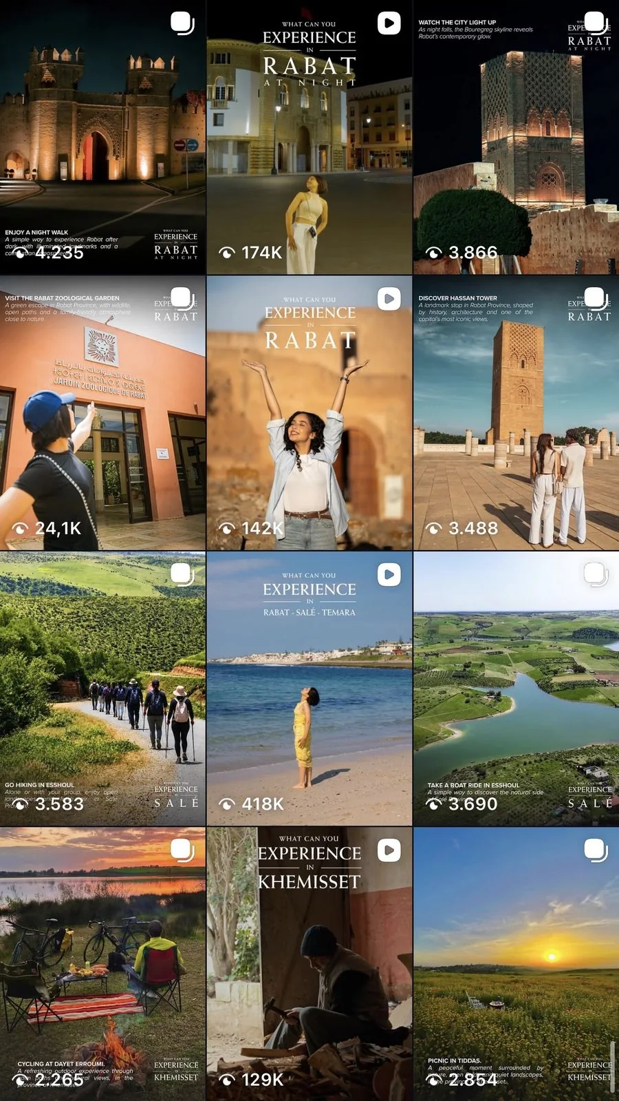 La série « What can you experience » de Visit Rabat & Region : douze déclinaisons d’une même identité visuelle